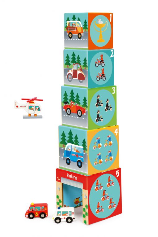 Scratch Build and Play - Stacking Tower - On the Road - 1 year old