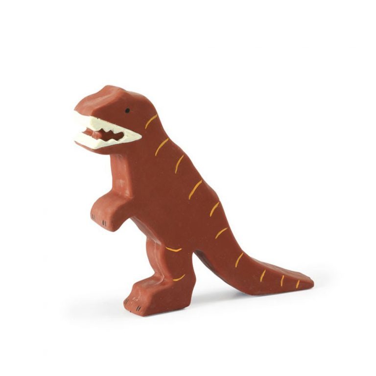 Baby Tyrannosaurus Rex (T-Rex) Dinosaur Natural Rubber Toy & Teether for 1 year old