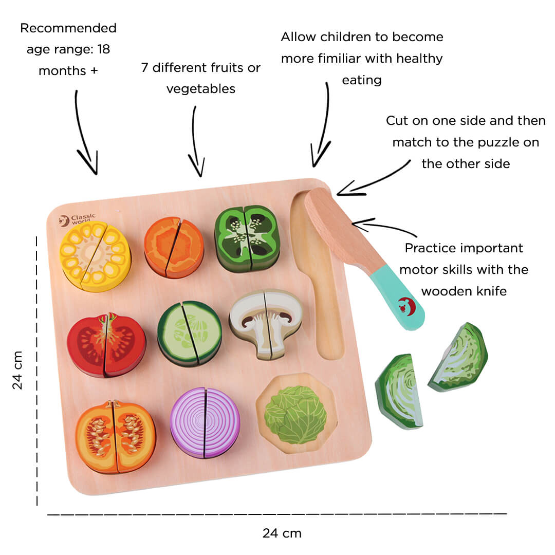 Cutting Fruits Puzzles for 18 months old