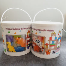 50pcs Dinosaur Wooden Building Block Set for 1 year old