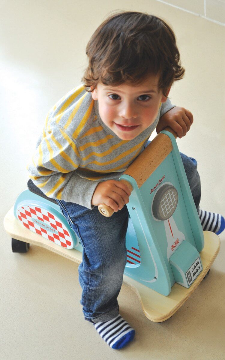 Jamm Scoot Ride On Scooter - Aqua Blue - can be personalised