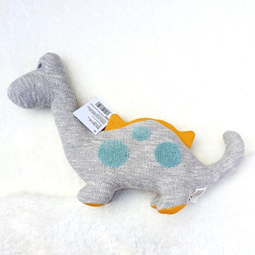 Organic Cotton Diplodocus Dinosaur Soft Toys Large - Grey