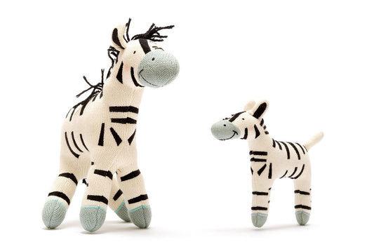 Organic Cotton Zebra Soft Toys Large