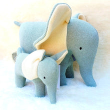 Organic Cotton Teal Elephant Soft Toys Small