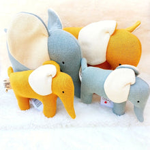 Organic Cotton Mustard Elephant Soft Toys Large