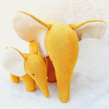 Organic Cotton Mustard Elephant Soft Toys Small