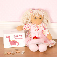 Personalised Dinosaur Wooden Moneybox - Pink