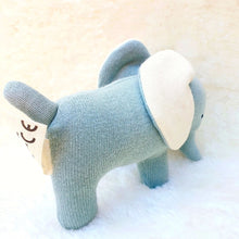 Organic Cotton Teal Elephant Soft Toys Small