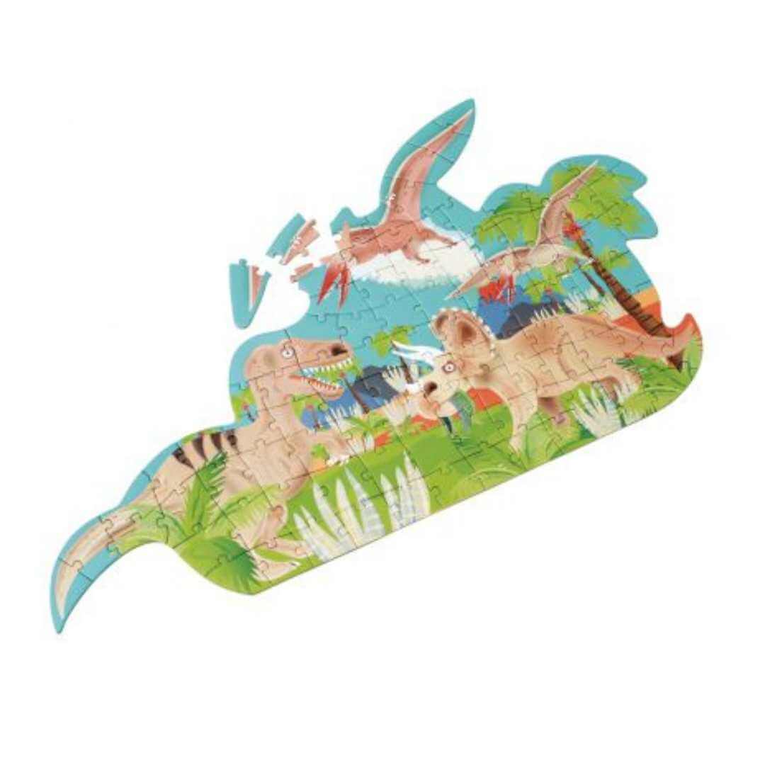 Scratch 2 Sided Puzzle 100pcs – DINO Skin & Bones - 5 yrs old