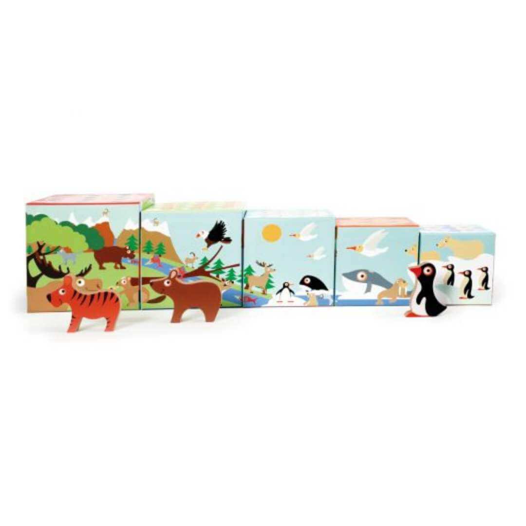 Scratch Build and Play - Stacking Tower - Animals of the World - 1 year old