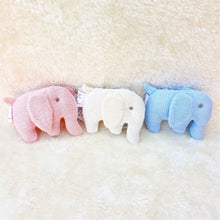 Organic Cotton Knitted Blue Elephant Soft Toy Baby Rattle