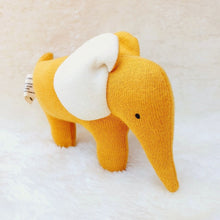 Organic Cotton Mustard Elephant Soft Toys Small
