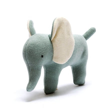 Organic Cotton Teal Elephant Soft Toys Small