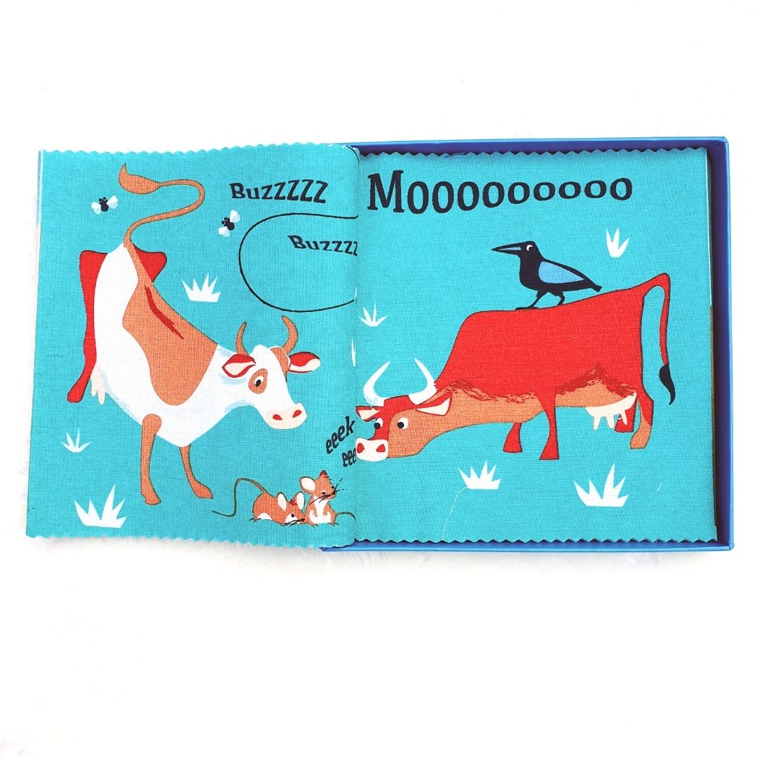 The Noisy Farmyard Rag Book in Gift Box