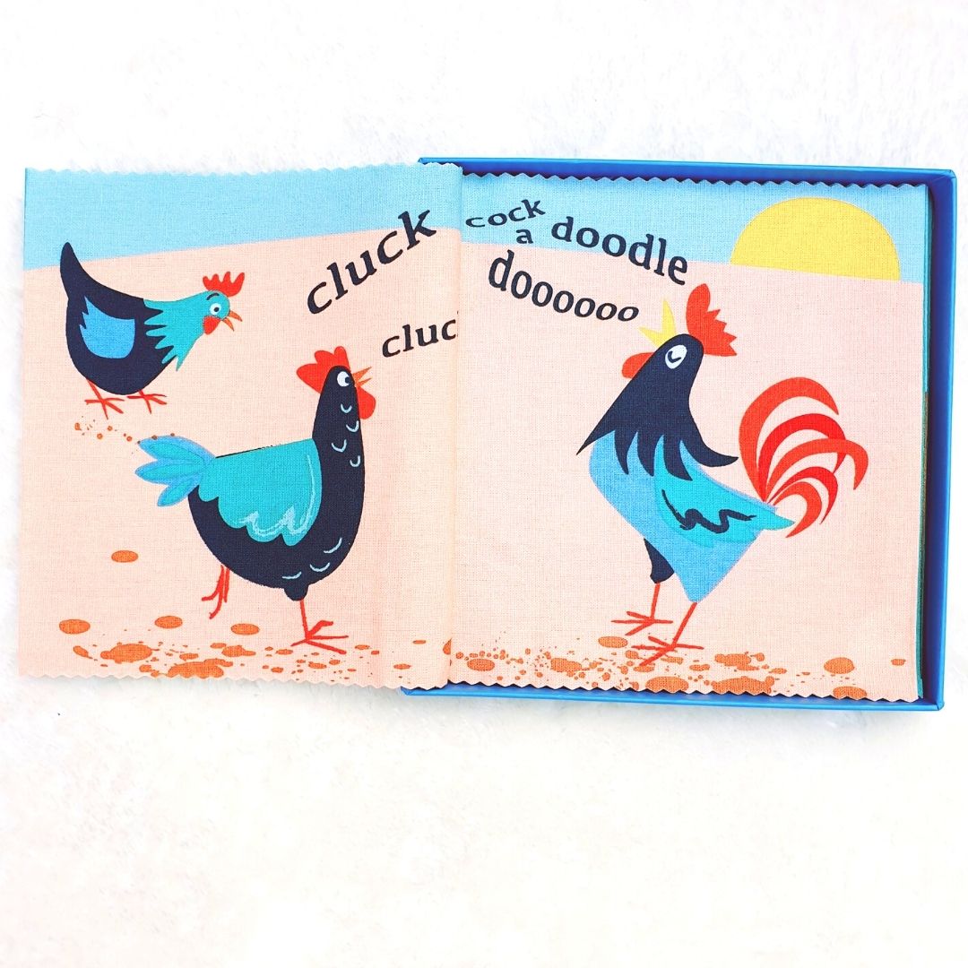 The Noisy Farmyard Rag Book in Gift Box