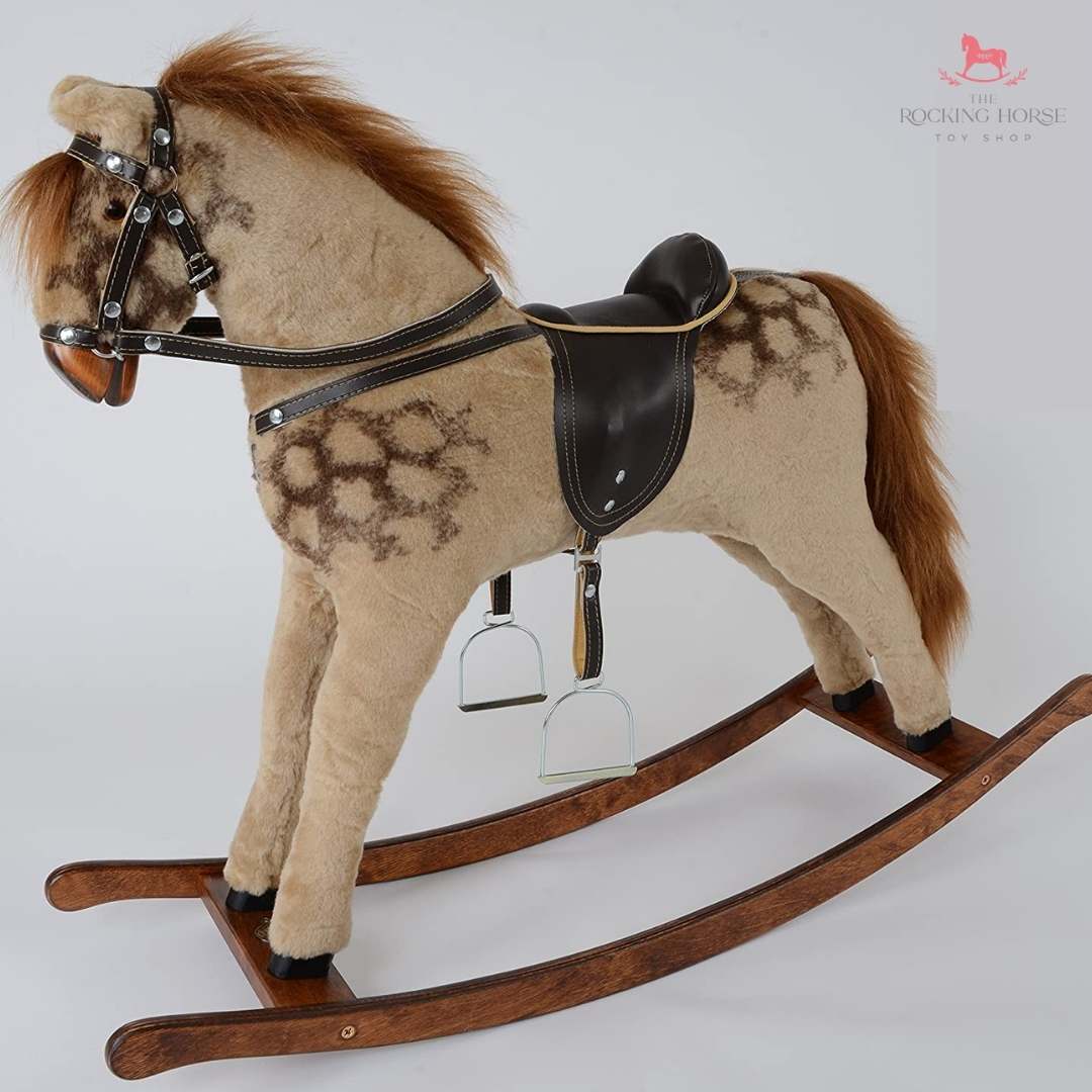 MJ Mark Wooden Rocking Horse - Titan Tinto Rocking Horse for children