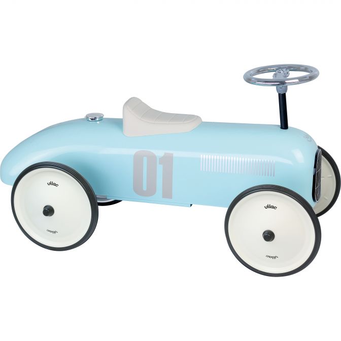Classic Ride On Metal Car - Light Blue