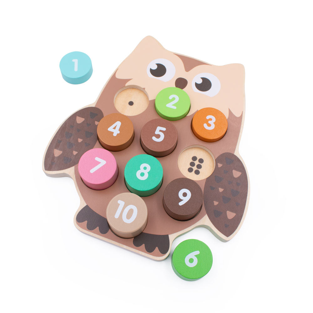 Owl Woodland Number Block Puzzle