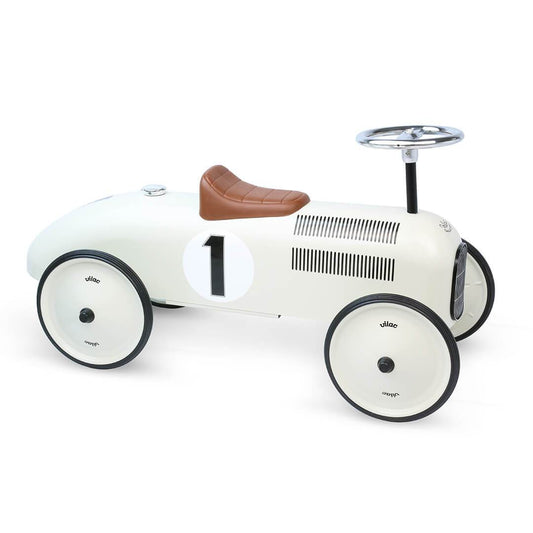 Classic Ride On Metal Car - Off White