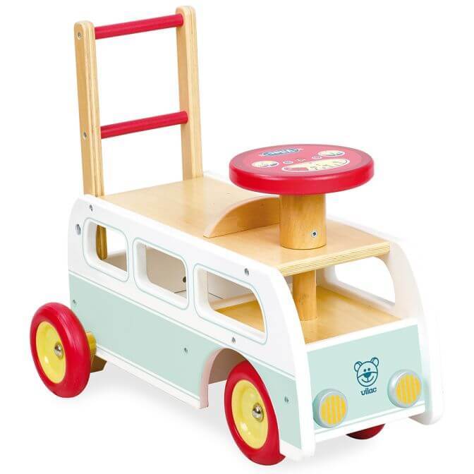 VILAC 2 IN 1 Retro Wooden Campervan Walker