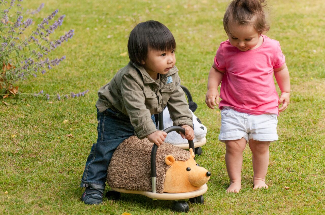 Wheelybug Ride On - Hedgehog plush