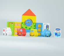 Wooden Toys For 1 Year Olds- 40pc Traffic Wooden Toys For Toddlers