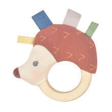 Ethan the Hedgehog Plush Rattle with Natural Rubber Teether