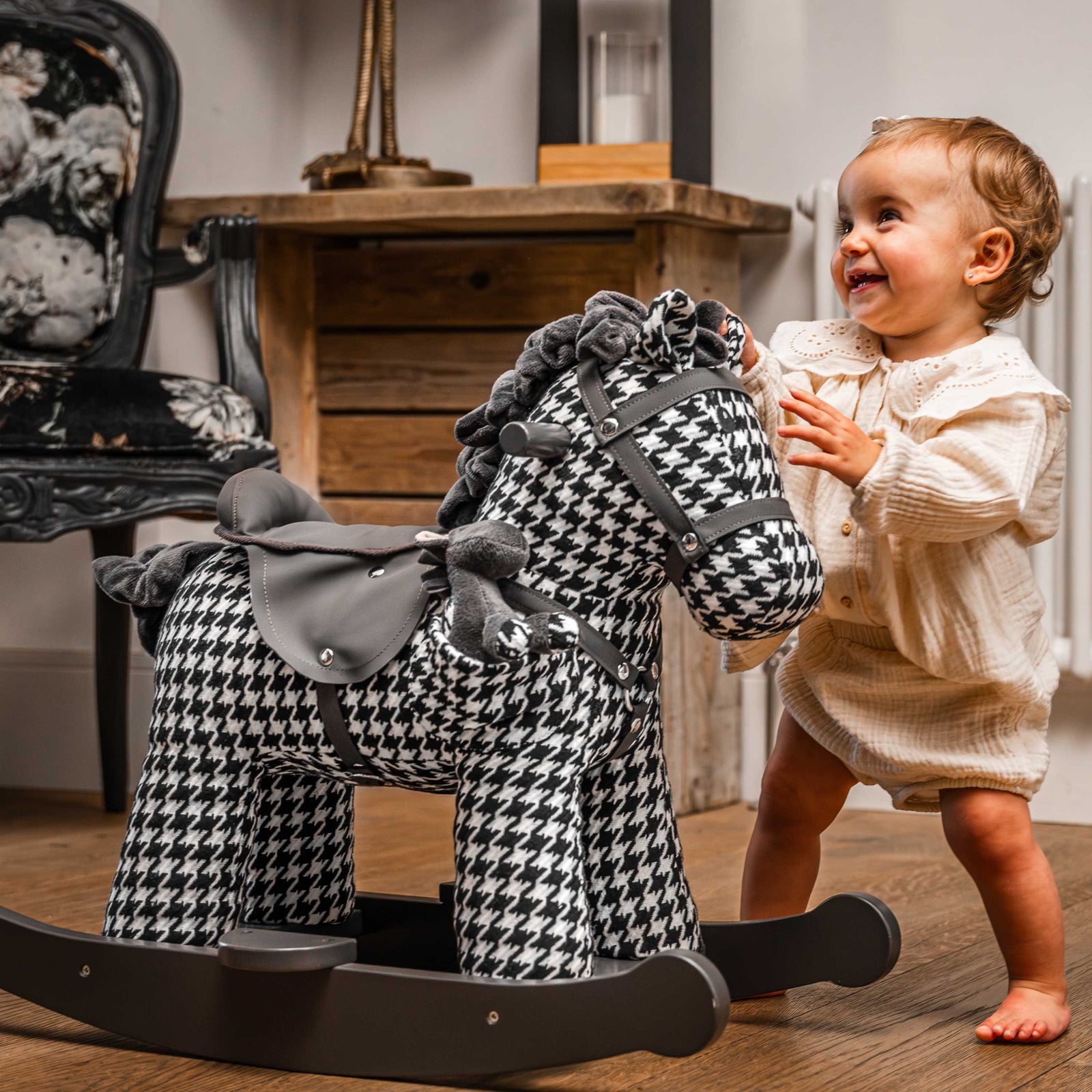 Dazzle & Jet Rocking Horse (9m+) by Little Bird Told Me