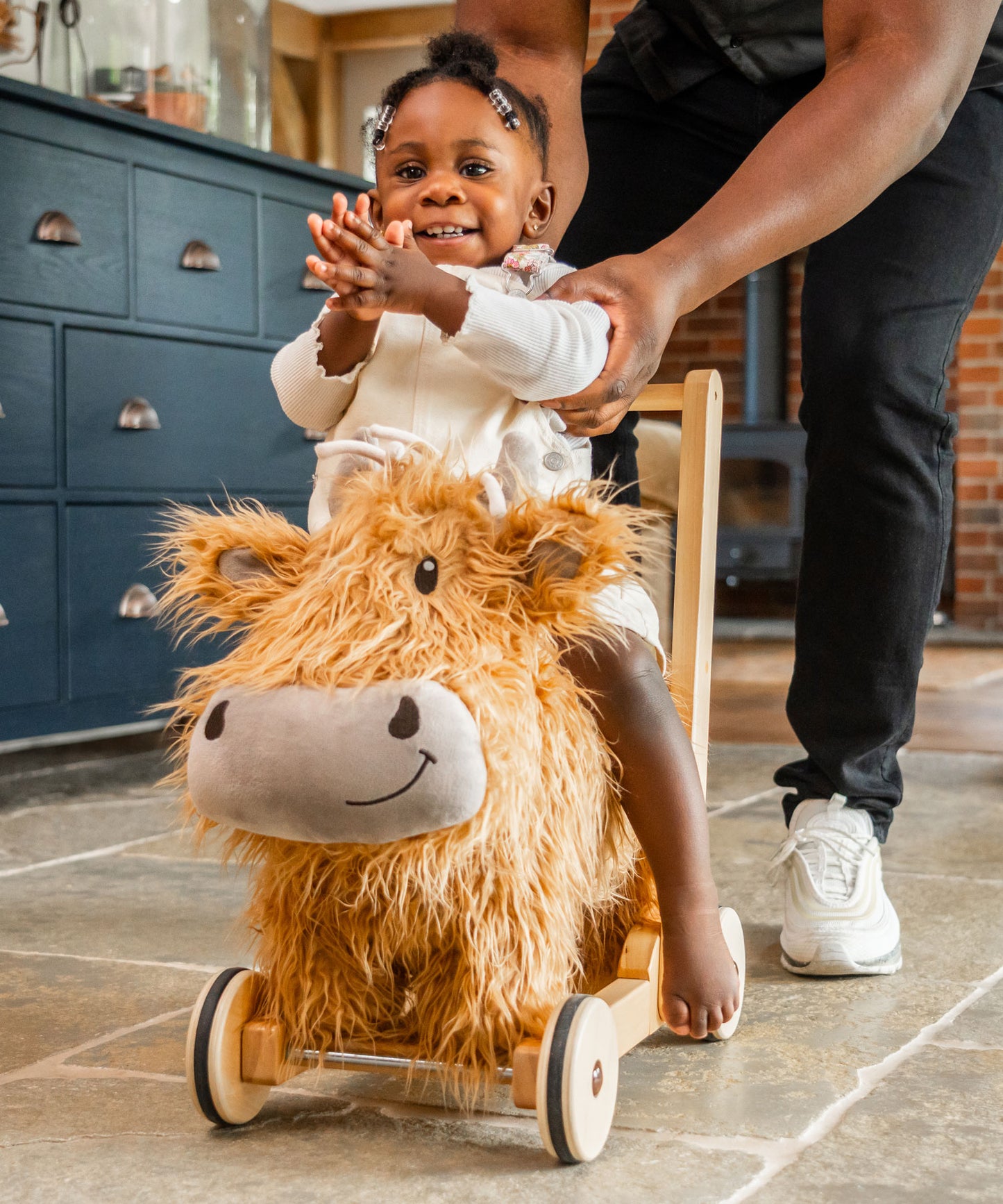 Hubert Highland Cow Walker & Ride On by Little Bird Told Me