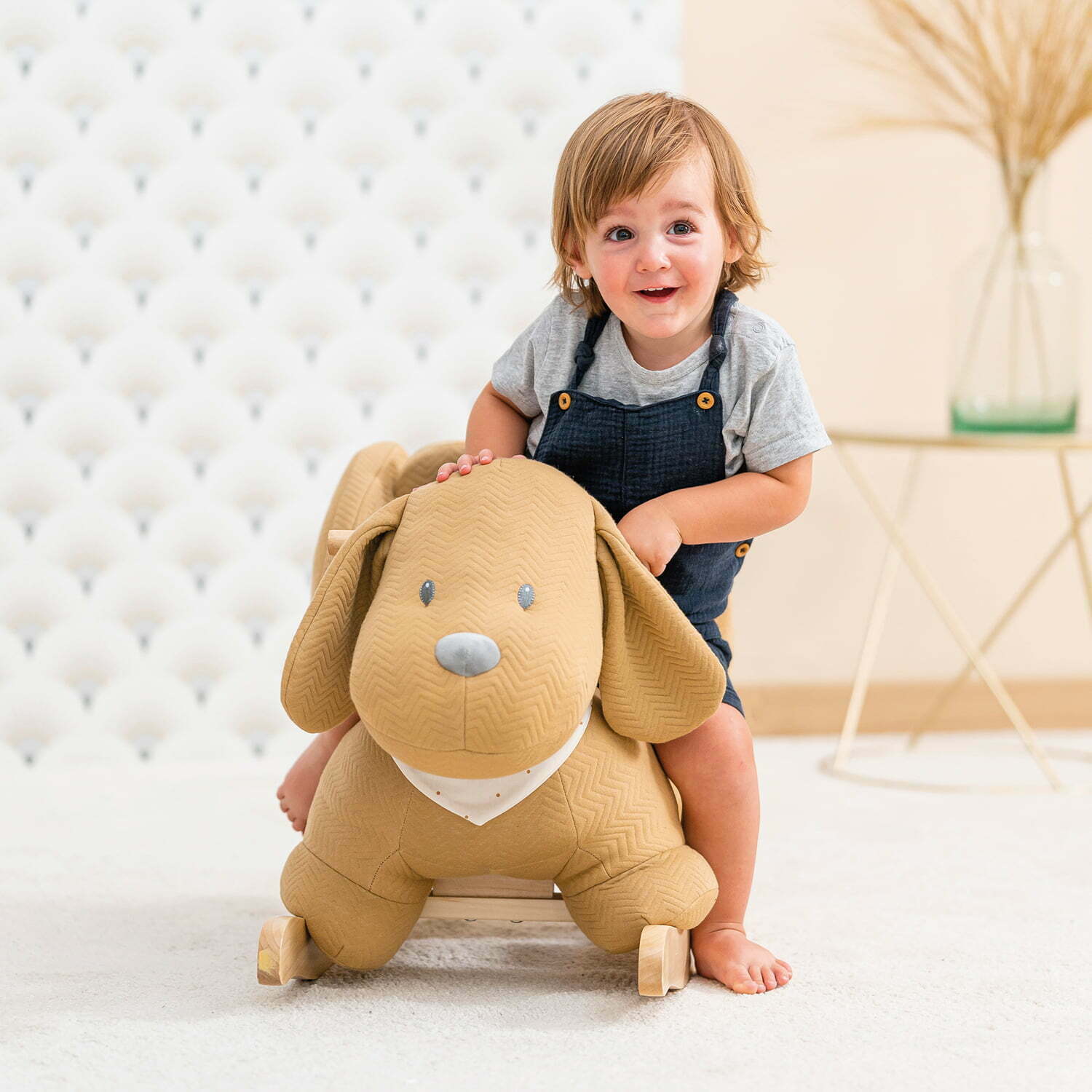 Nattou 'Charlie the Dog' Rocker - Caramel