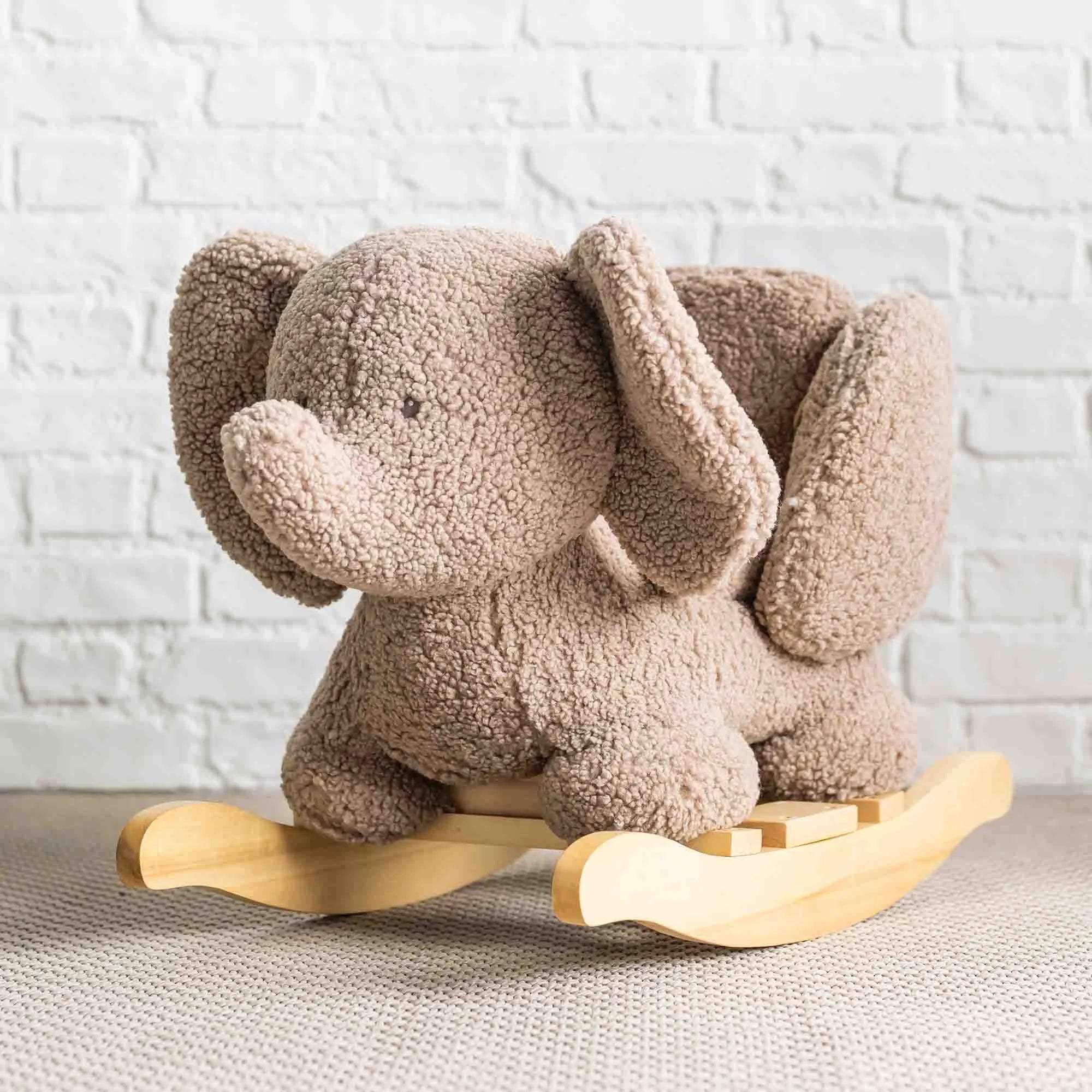 Nattou Taupe Elephant Teddy Rocking Animal