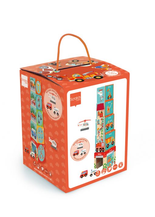 Scratch Build and Play - Stacking Tower - On the Road - 1 year old