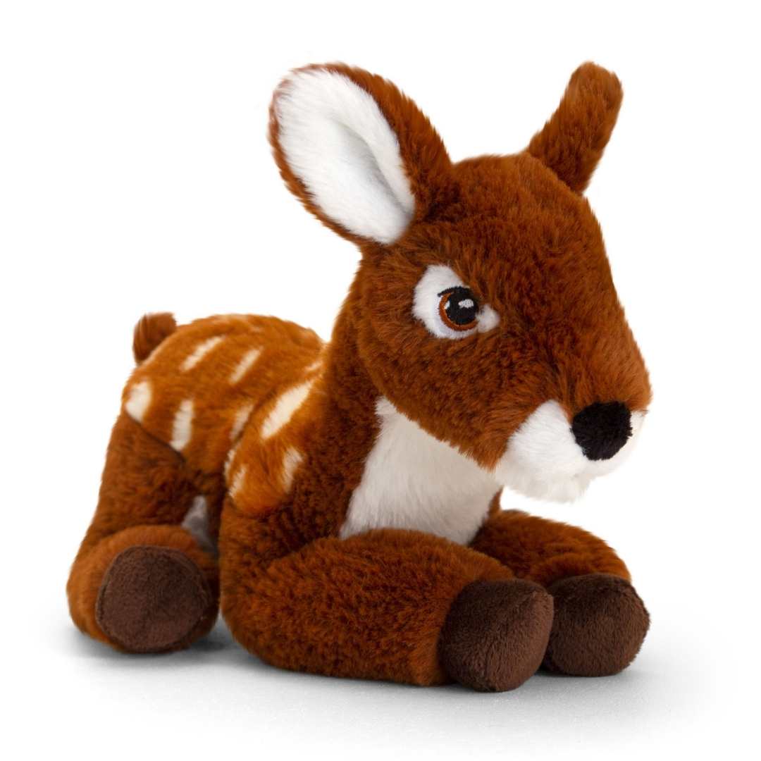 Eco-friendly Deer Soft Cuddly Toy 22cm Recycled Plastic