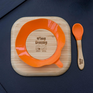 Personalised Lion Bamboo Suction Plate & Spoon