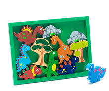Fairtrade Wooden Dinosaur Toy Playset for 3 years old