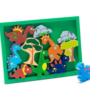 Fairtrade Wooden Dinosaur Toy Playset for 3 years old