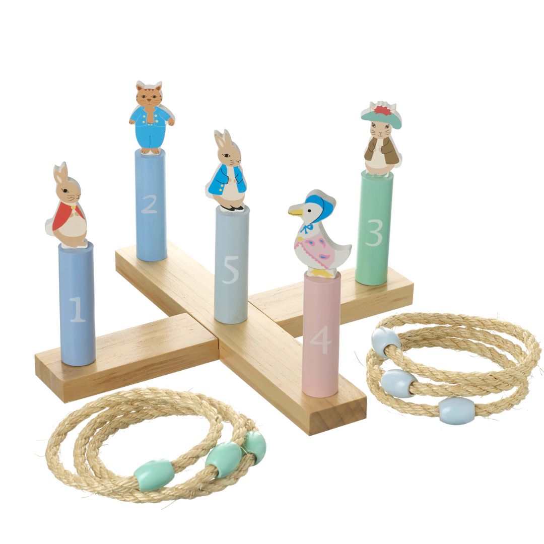Peter Rabbit™ Hoopla wooden traditional game for 3 years old