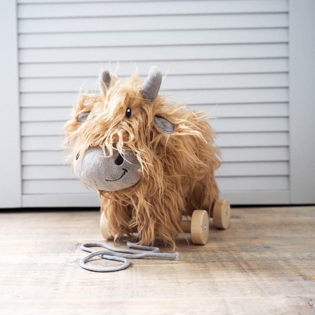 Hubert Pull Along Cow for 6 months old