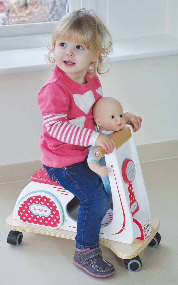 Jamm Scoot Ride On Scooter - White - can be personalised