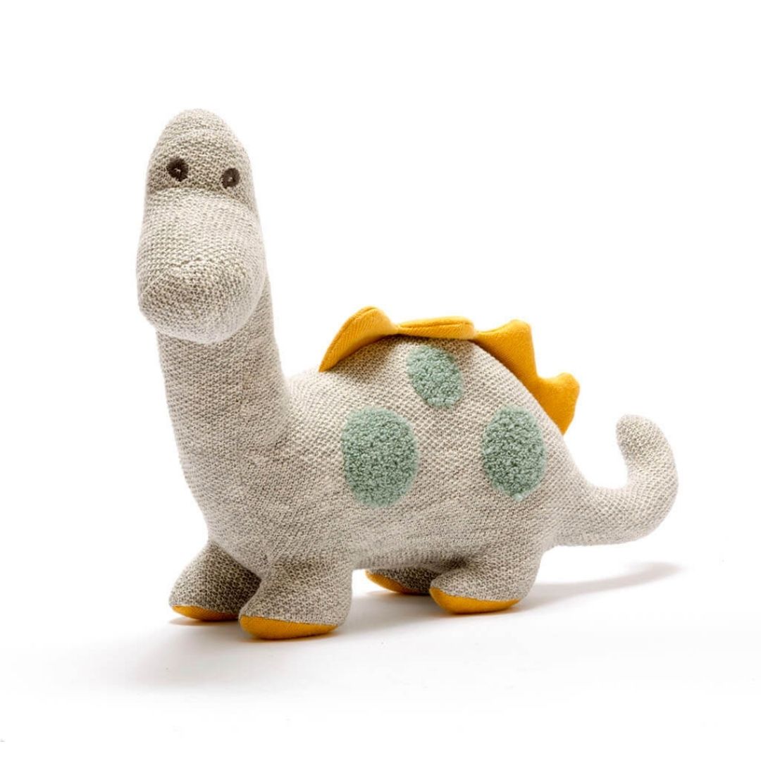 Organic Cotton Diplodocus Dinosaur Soft Toys Large - Grey
