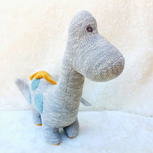 Organic Cotton Diplodocus Dinosaur Soft Toys Large - Grey