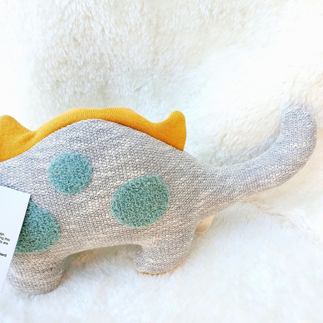 Organic Cotton Diplodocus Dinosaur Soft Toys Large - Grey