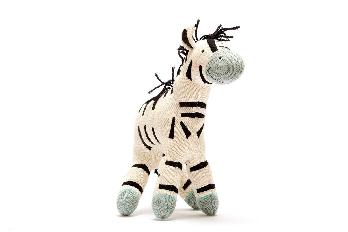 Organic Cotton Zebra Soft Toys Large