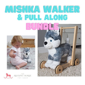 Mishka Dog Walker & Ride-On and Mishka Pull Along BUNDLE by Little Bird Told Me