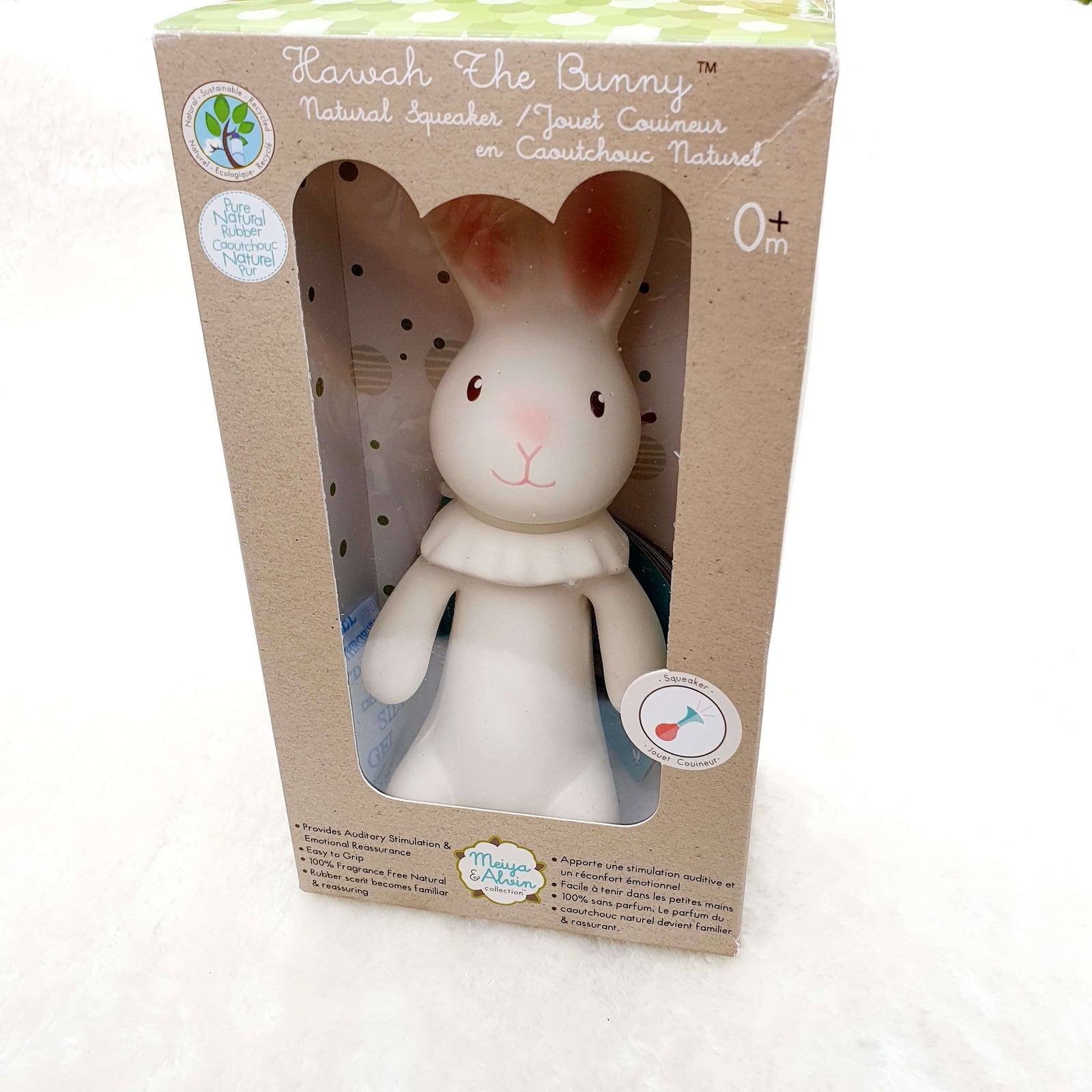 Havah Bunny Natural Rubber Squeaker Gift Boxed