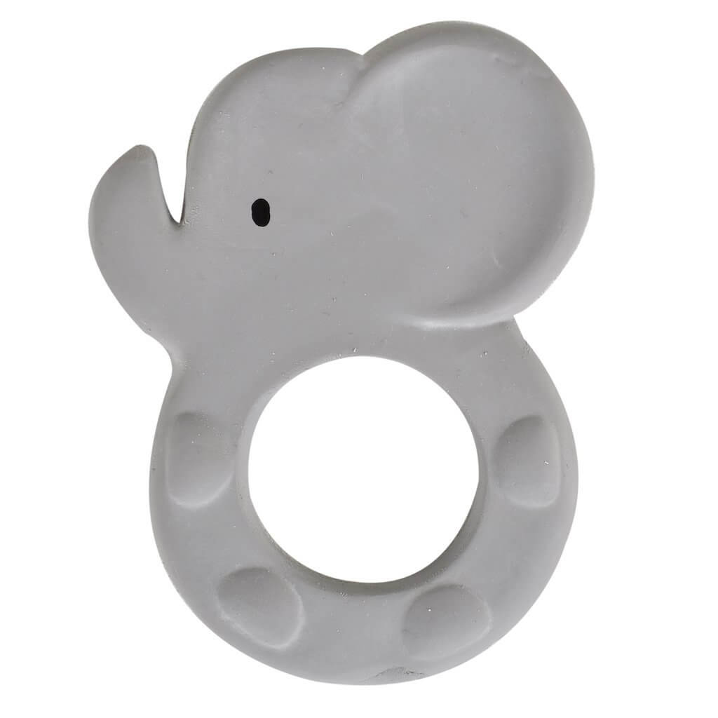 Elephant Natural Rubber Teether Ring Gift Boxed
