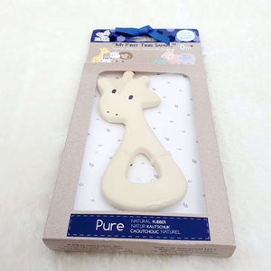 Giraffe Natural Rubber Teether Ring Gift Boxed