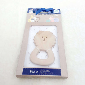 Lion Natural Rubber Teether Ring Gift Boxed