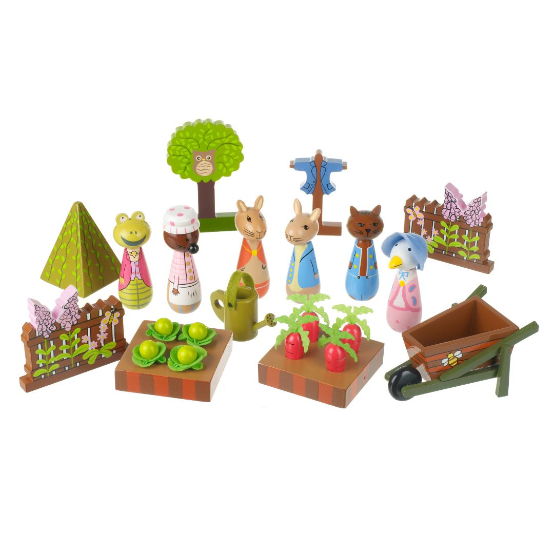 Peter rabbit wooden playset on sale