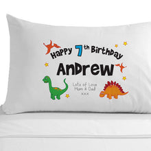 Personalised Birthday Dinosaur Pillowcase